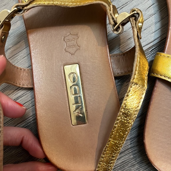 Aldo Gold Strappy Sandal - Picture 2 of 7